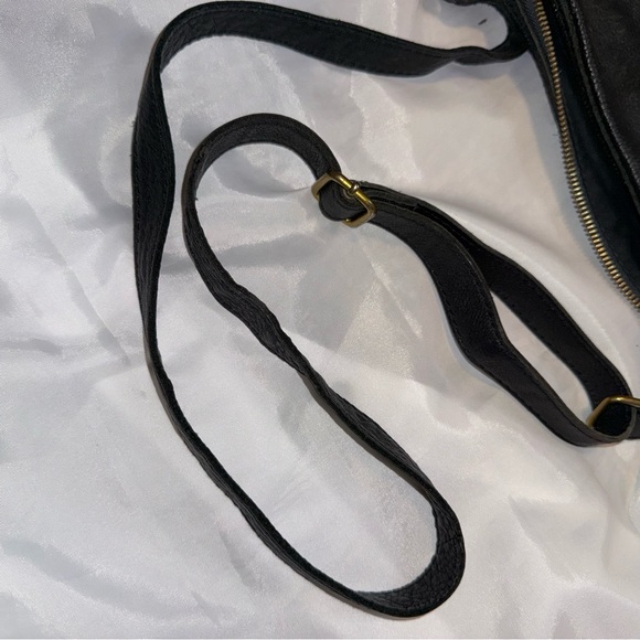 Fossil Leather Cowhide‎ Black Tan Crossbody Women's Bag Purse Animal Print - Picture 9 of 13